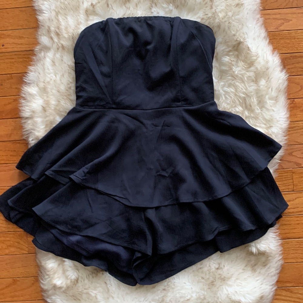 Princess Polly The Rolla Playsuit Navy size 6